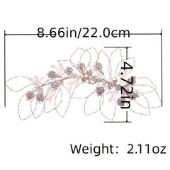 Golden Leaf Hair Comb for Brides