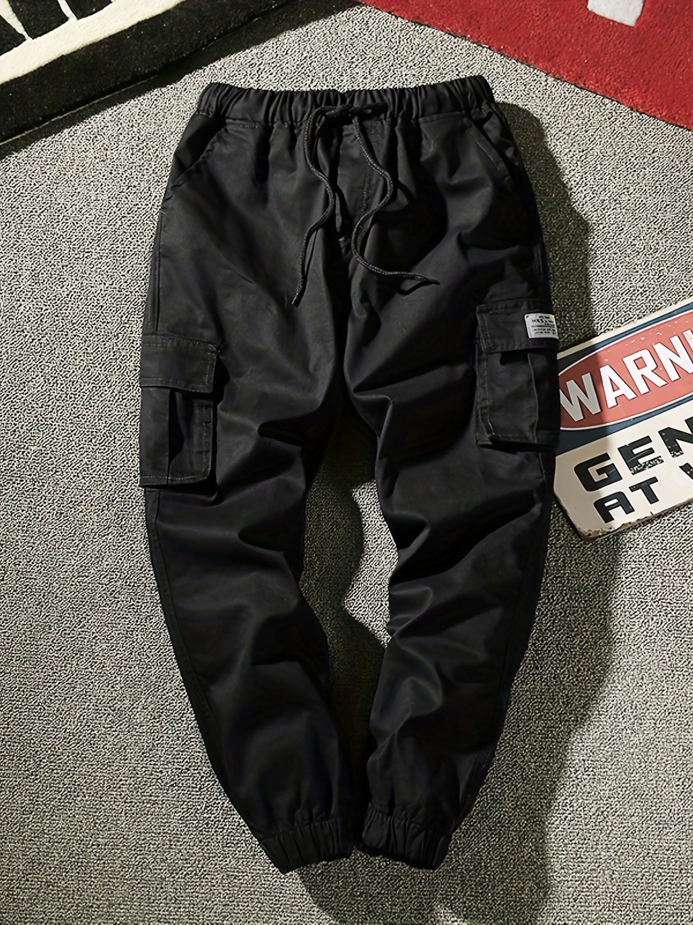 Cargo Pants Men's Casual Techwear Drawstring Cargo Pants Hip Hop Joggers