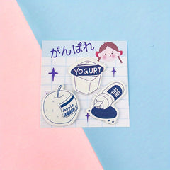 Cute Cartoon Sticky Notes for Students Diary, 60 Pages