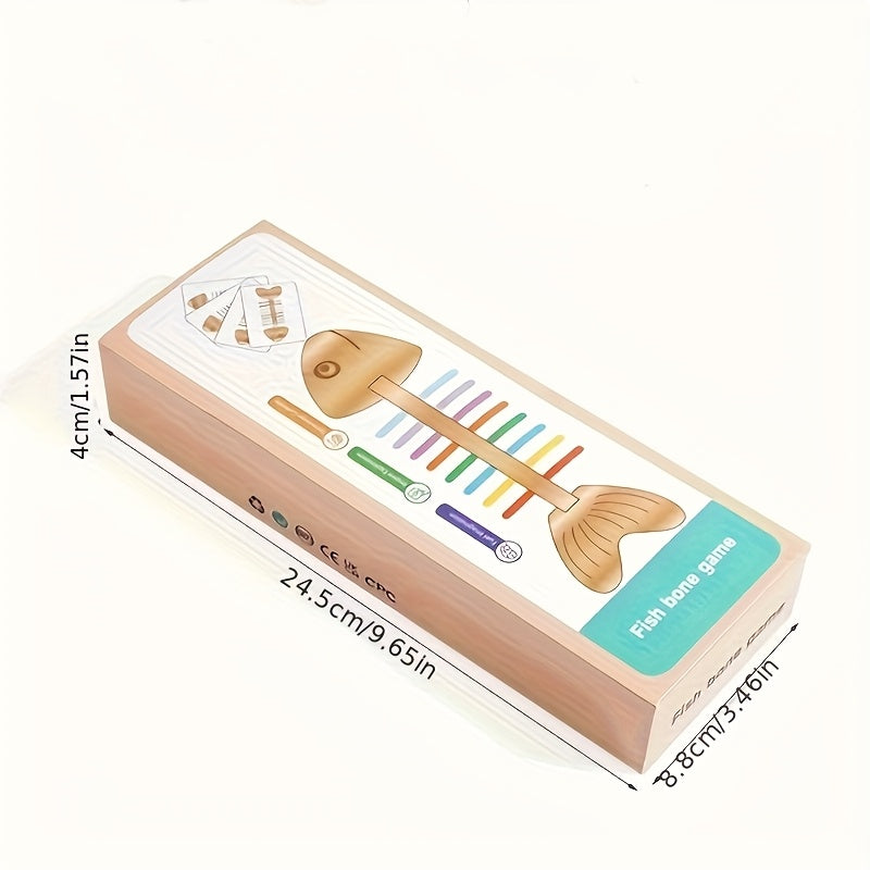 Colorful Striped Fishbone Toy for Fine Motor Skills