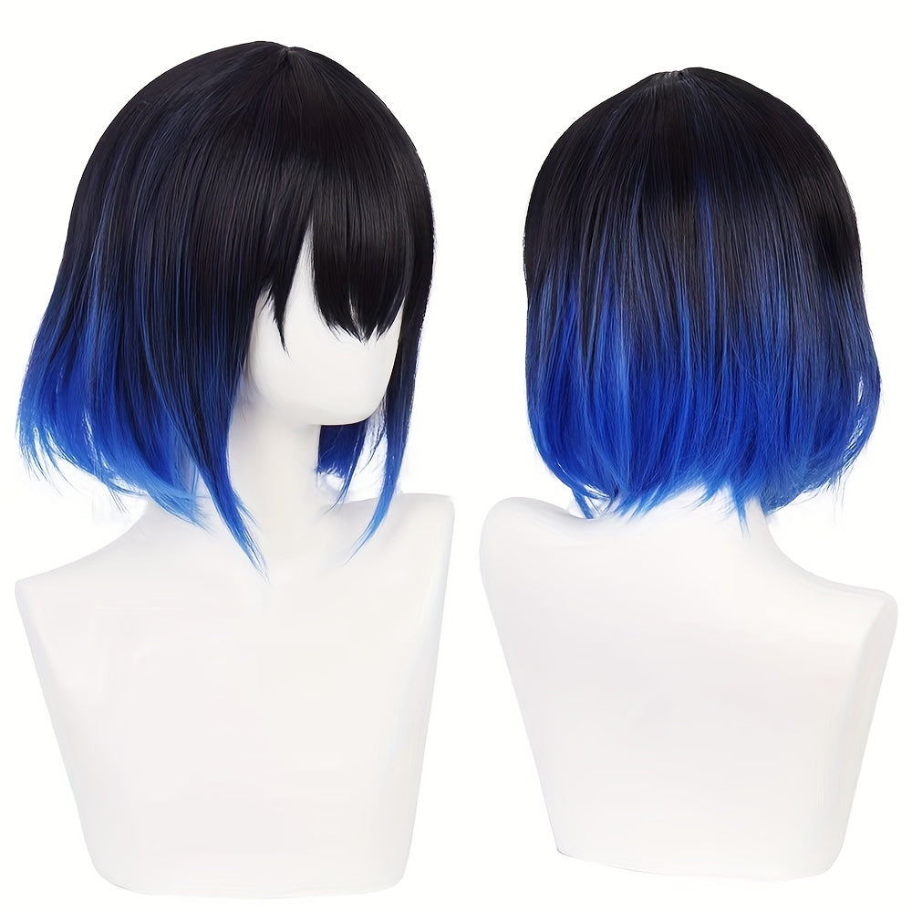 Short Straight Hair With Bangs Wig for Anime Costume Parties