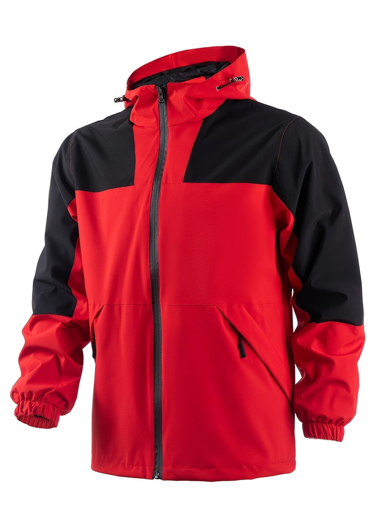 Men's Casual Hooded Waterproof Windbreaker Jacket for Outdoors