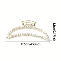 3pcs Girl's Faux Pearl Hair Clip Moon Shape Hair Accessories