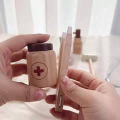 Wooden Playset Medical Kit Doctor Role Play Learning Gift