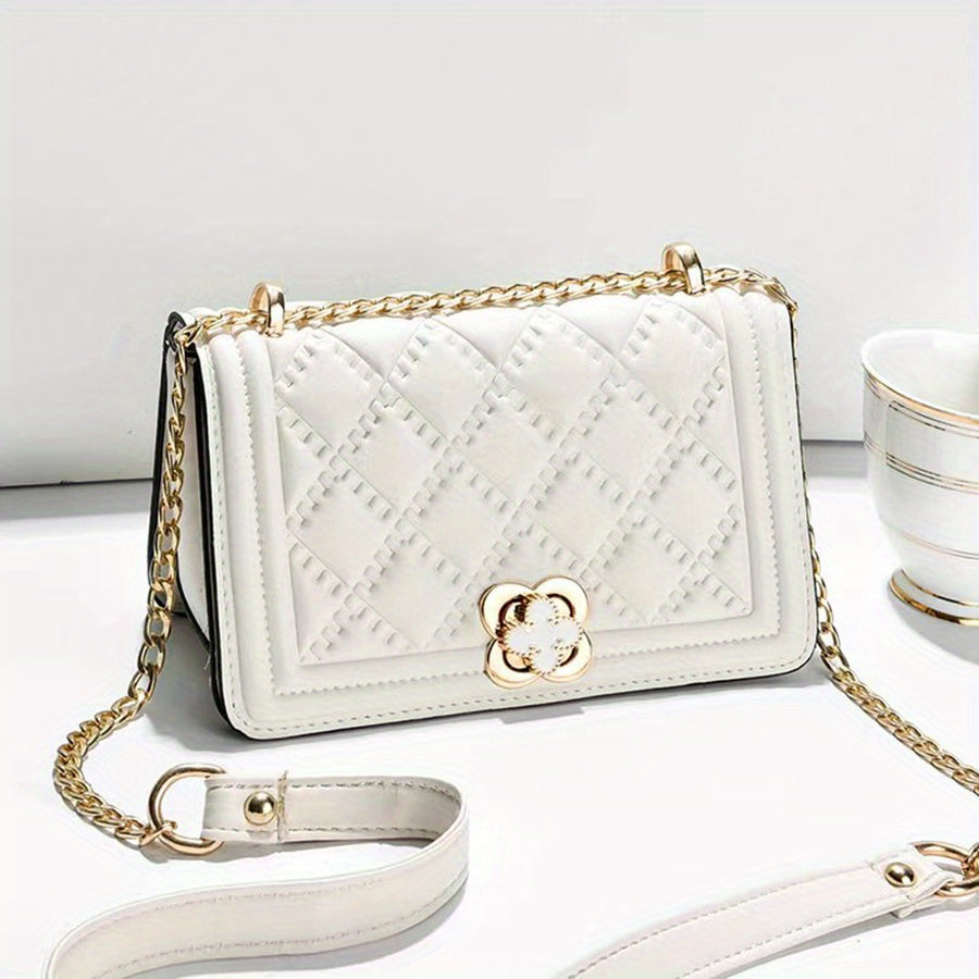 Rhombus Embossed Crossbody Bag Quilted Shoulder Bag