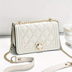 Rhombus Embossed Crossbody Bag Quilted Shoulder Bag