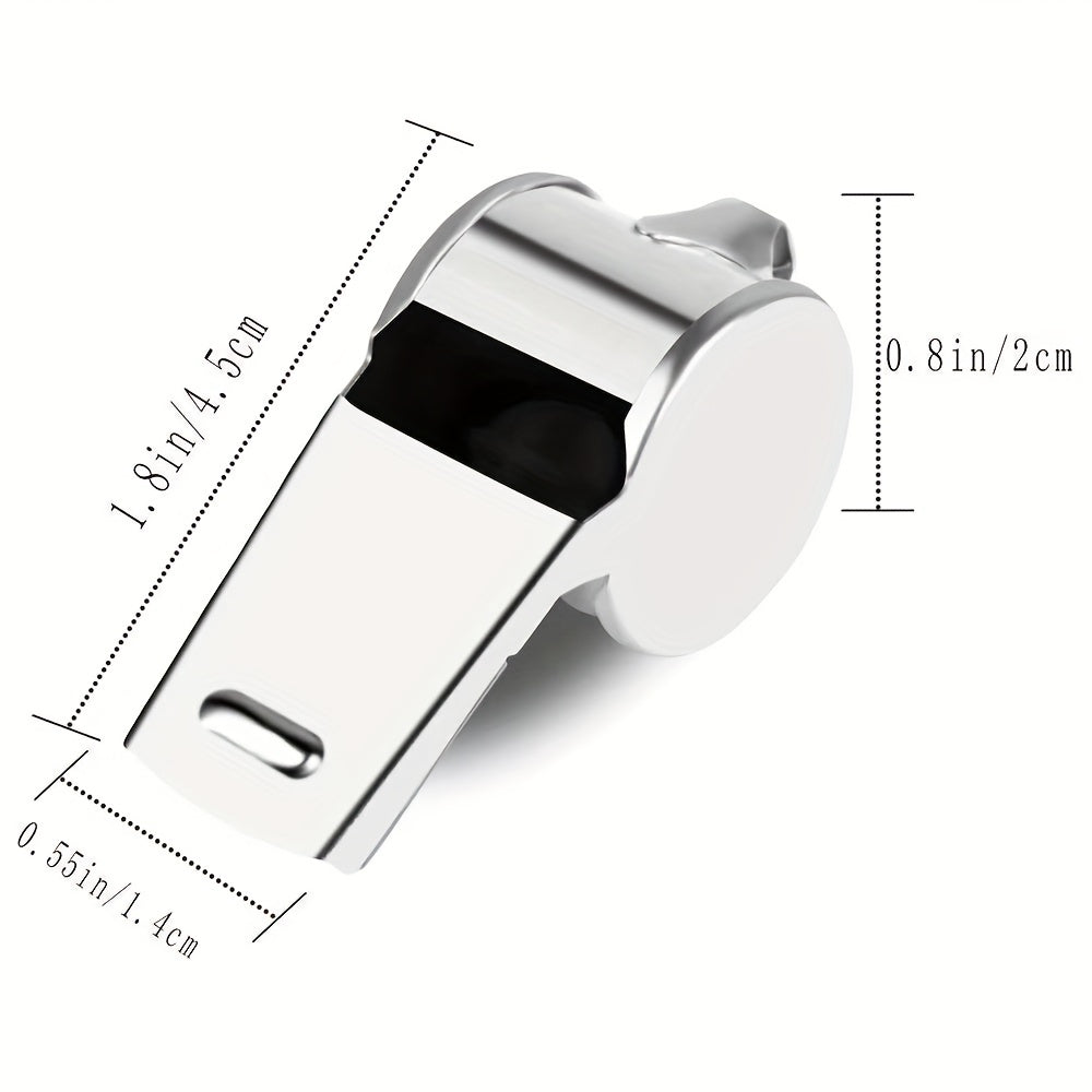 Stainless Steel Sports Whistle with Lanyard - Referee Coach Whistle