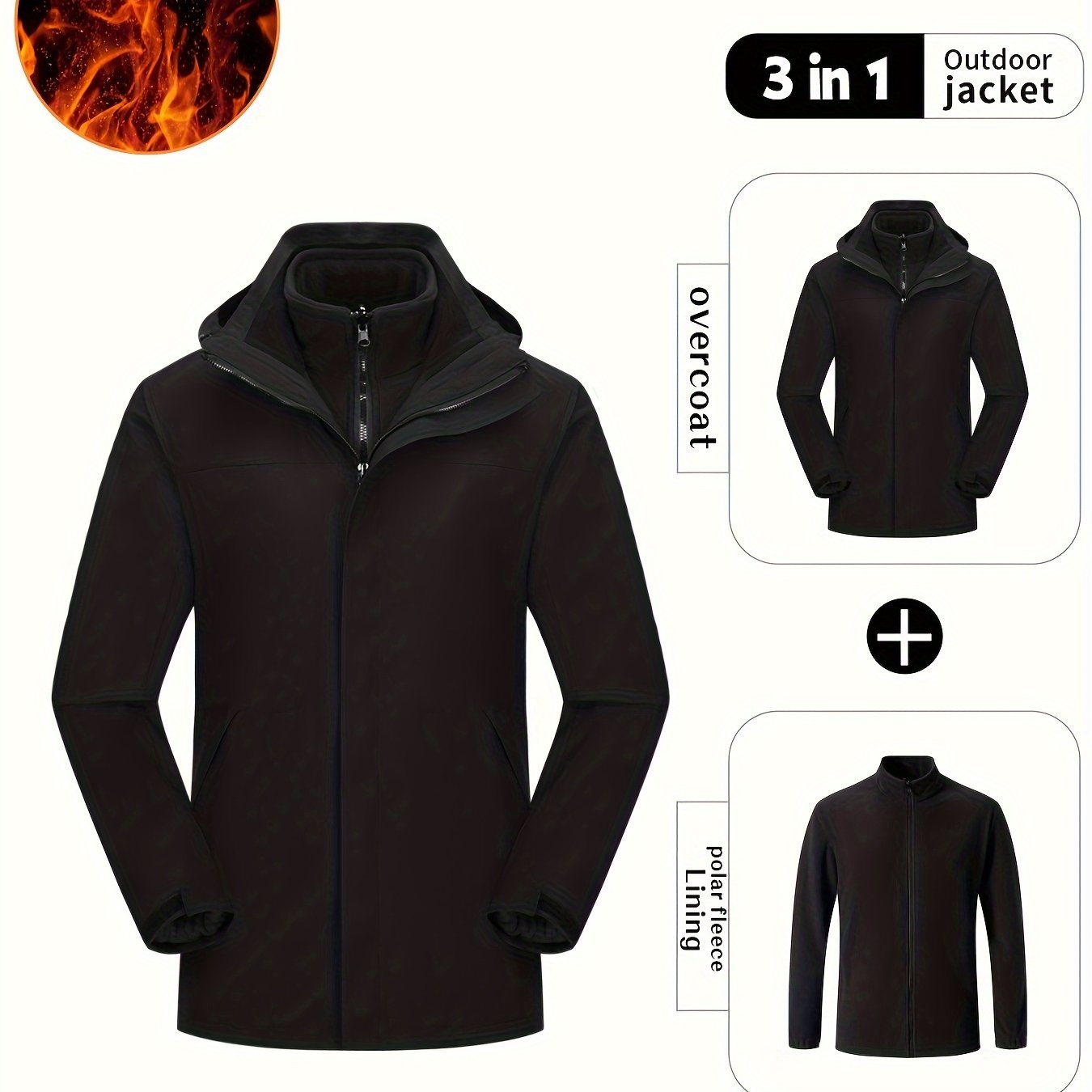 Men's Active Lapel Zip Up Jacket Windbreaker