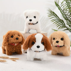 Plush Puppy Dog Electronic Toy Walking Barking Tail Wagging