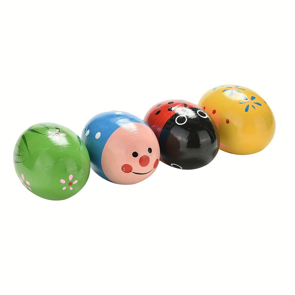 Colorful Wooden Sand Eggs Instruments for Kids