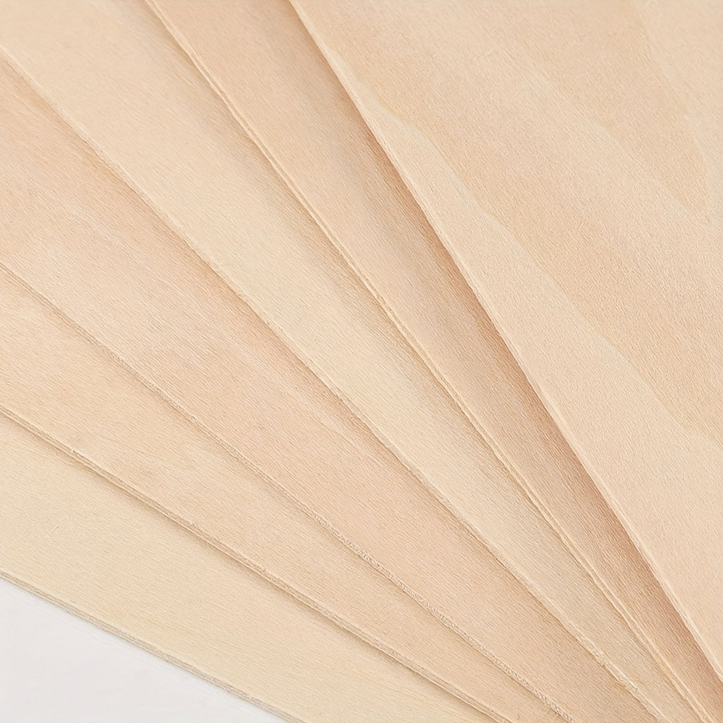 8x4in Unfinished Wood Planks 20pcs 2mm Thick for Crafts & Carving