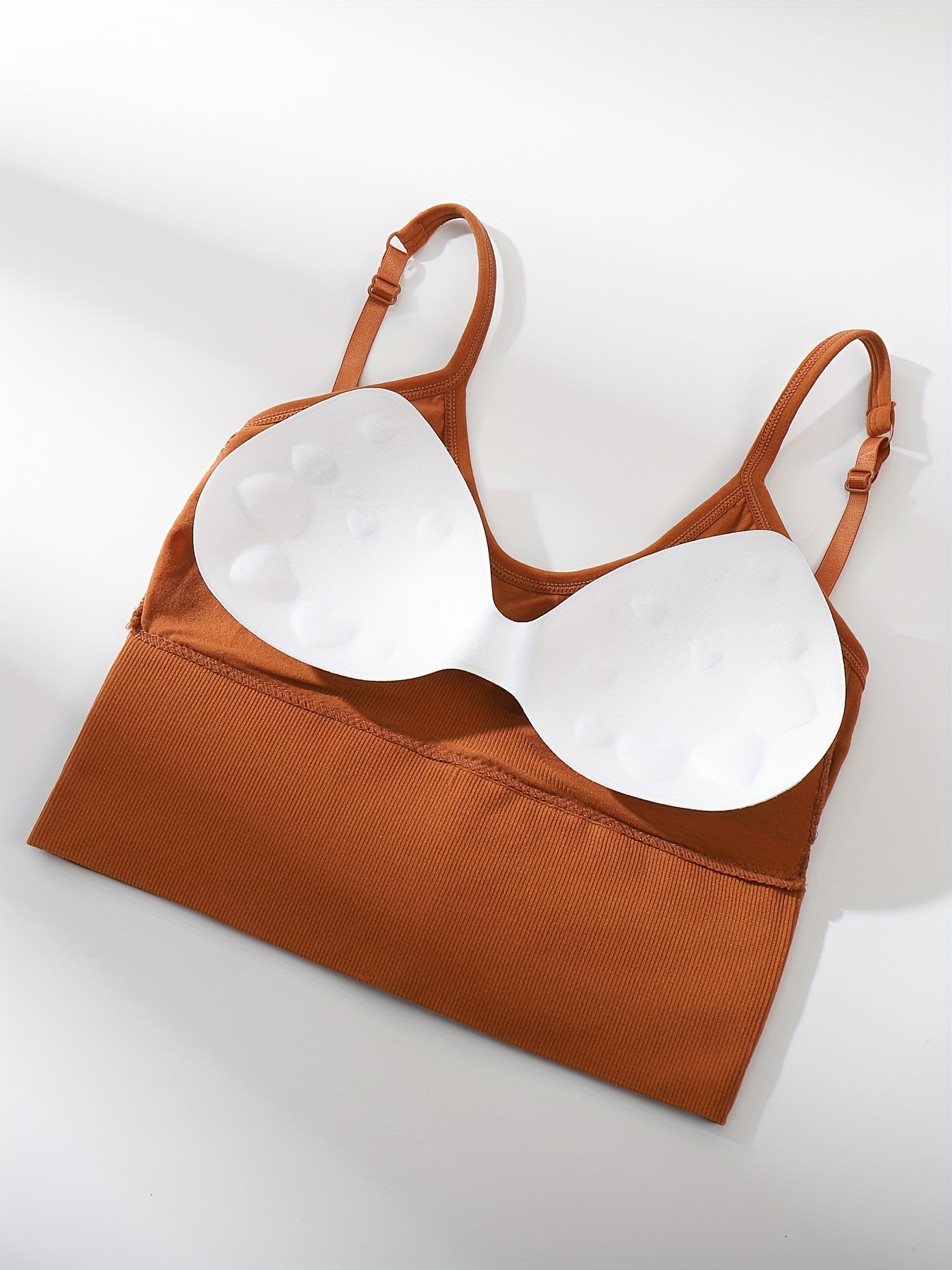 2pcs Solid Cami Tops Soft & Comfy Crop Top Lingerie & Underwear