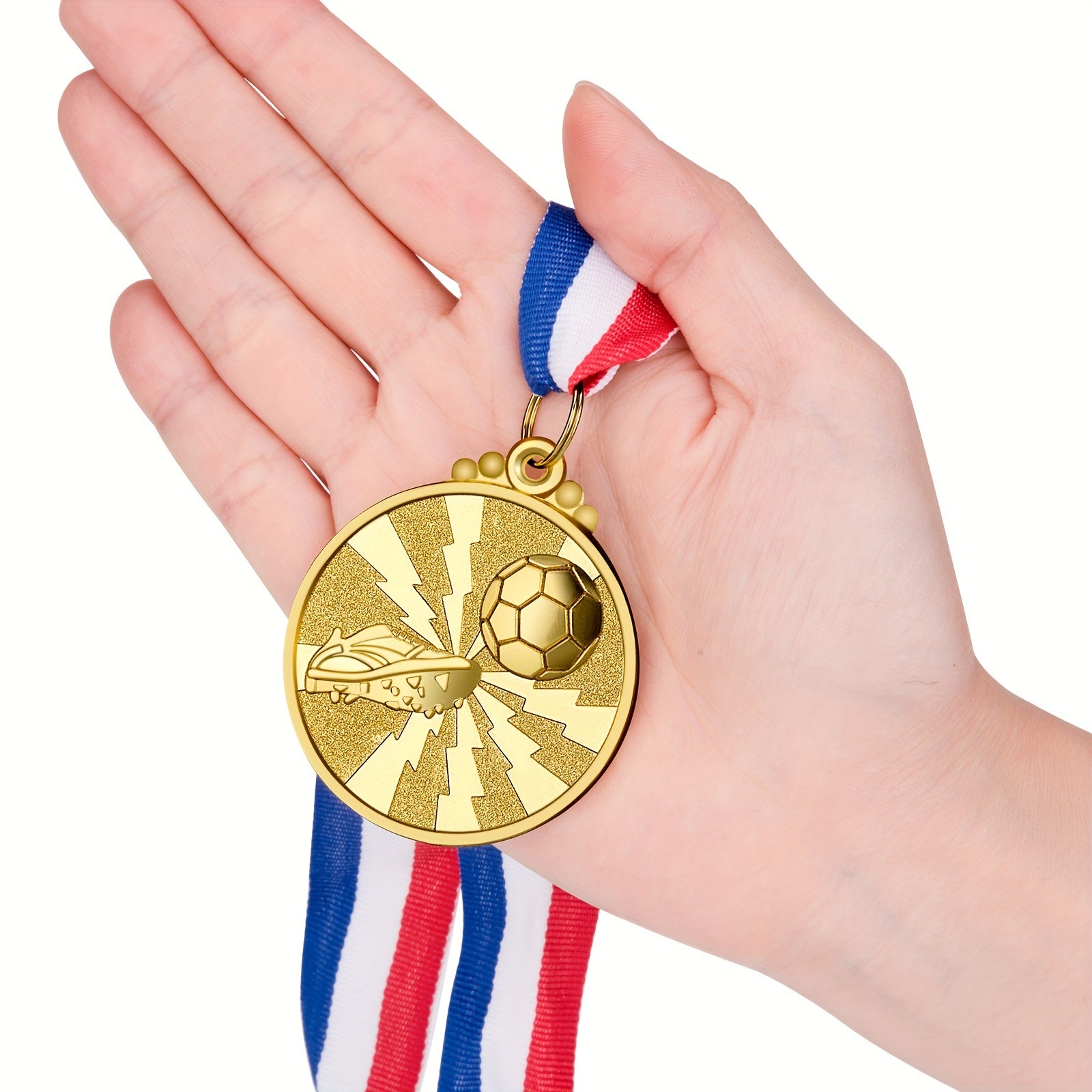 Football Medal Metal Golden Soccer Awards Medals for Competitions Size 5.08 cm