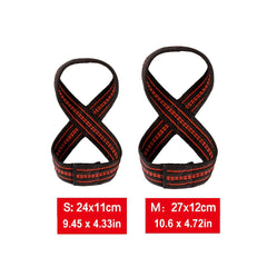 2pcs Weightlifting Fitness Cotton Non slip 8 shaped Moving Belt Pull up Grip