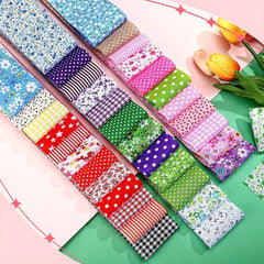 40pcs Cotton Solids Fabric Patchwork Roll for DIY Craft 6x48cm