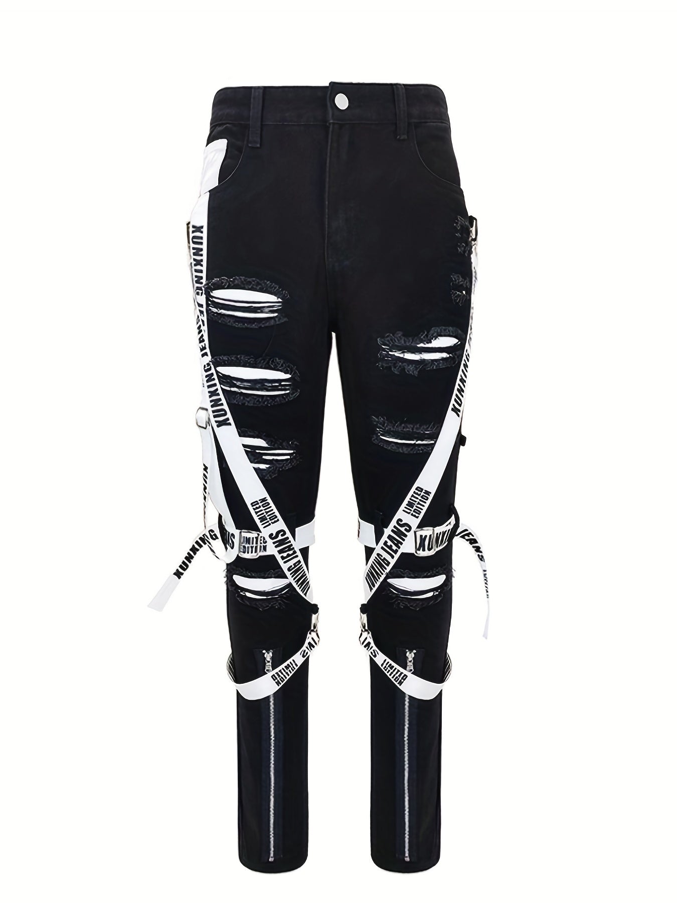 Men's Classic Straight Leg Jeans in Dark Blue Wash