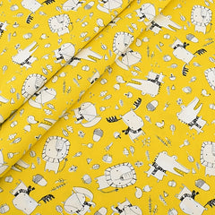 7pcs Animal Print Cotton Twill Fabric Set DIY Patchwork Bedding Fabric