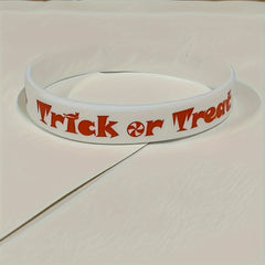 1 Pc Halloween Stretch Silicone Wristband Rubber Bracelet For Halloween Gift