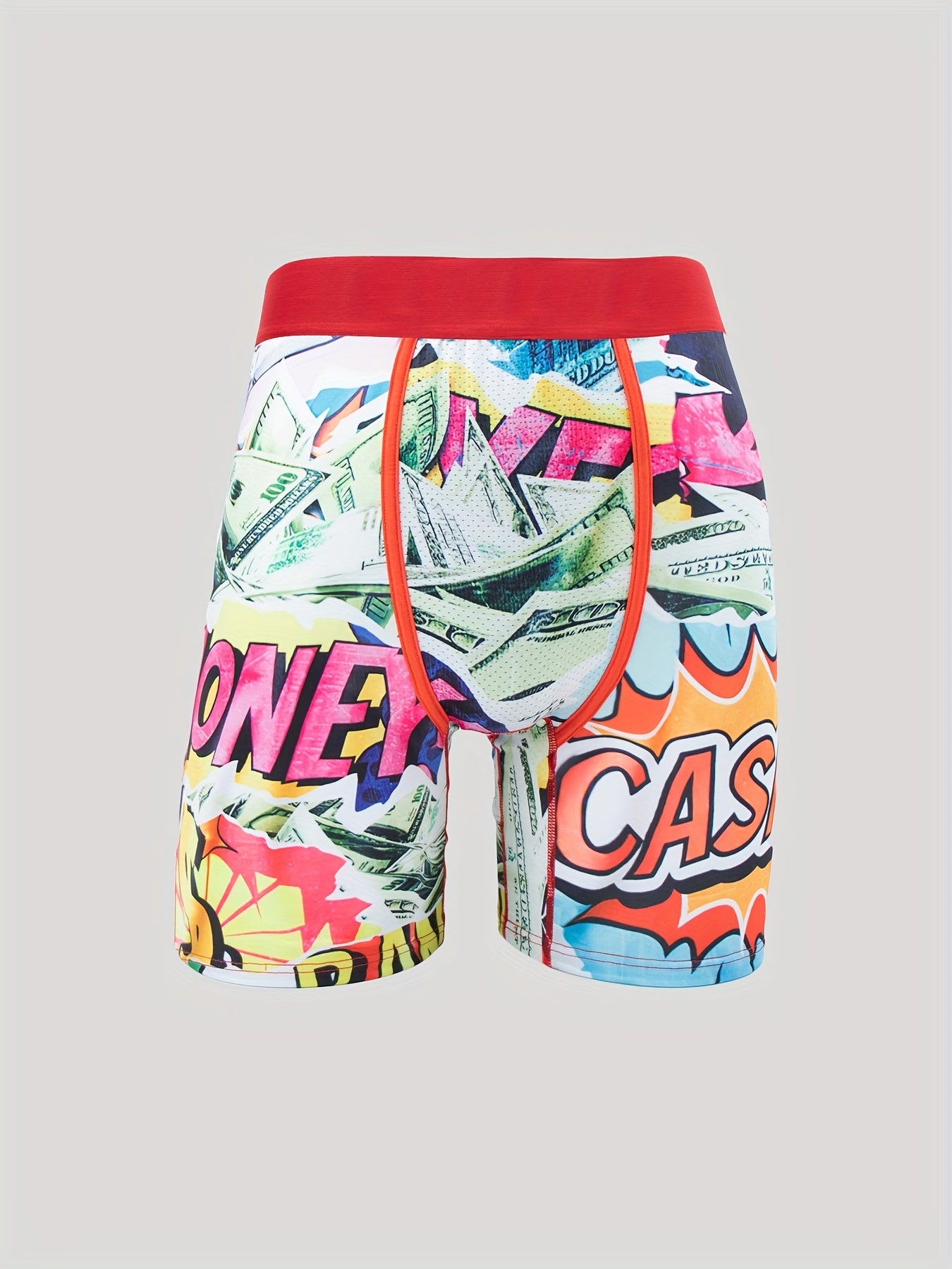 Men's Comics Style Boxers High Stretch Elastic Waist Shorts