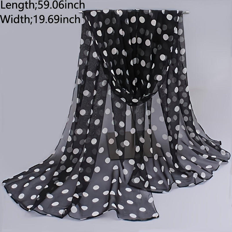 Colorful Polka Dot Scarf Casual Shawl Head Wrap Beach Hijab