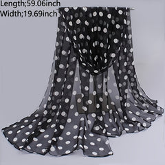 Colorful Polka Dot Scarf Casual Shawl Head Wrap Beach Hijab
