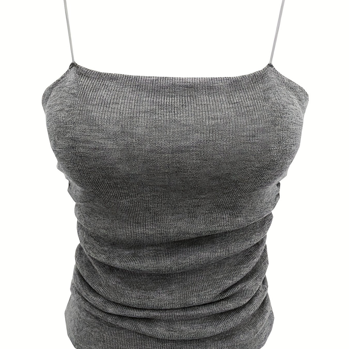 Ruched Spaghetti Strap Sleeveless Cami Top Sexy Summer Women's Clothing