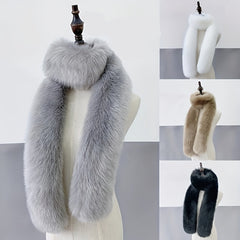 Warm Plush Faux Fur Scarf Winter Soft Windproof Scarf