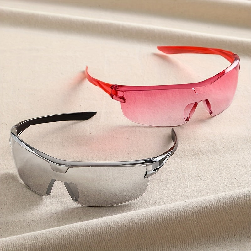 2 Pairs Semi Rimless Sports Sunglasses UV400 Sun Shades