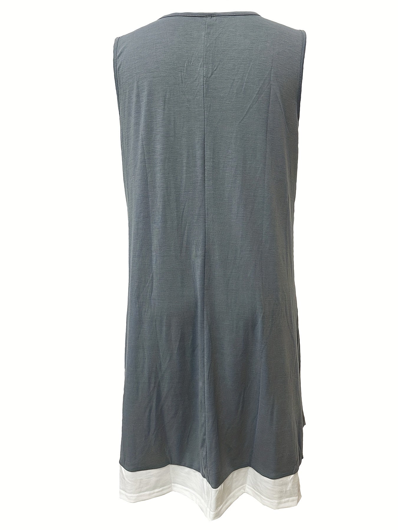  Heart Print Round Neck Tank Dress
