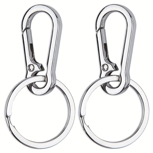 Heavy Duty Metal Keychain Holder for Belt Carabiner with Keyring Clips