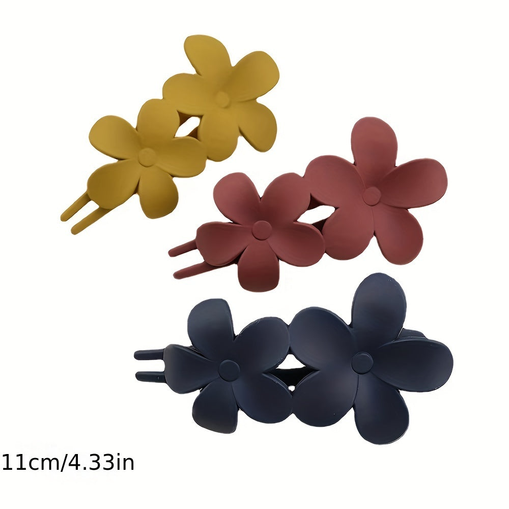 Frosted Hair Clip Butterfly Style Solid Clip