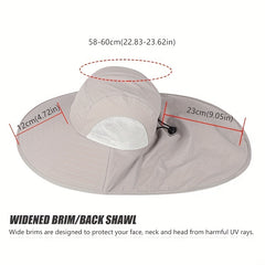 Men's Wide Brim Sun Protection Fishing Hat