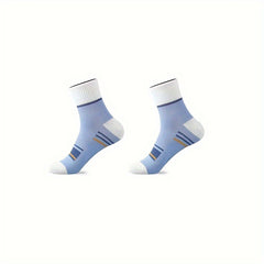 5 Pairs Men's Athletic Quarter Socks, Soft Breathable Socks