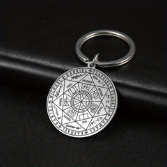 St. Michael Seven Archangels Protection Amulet Keychain