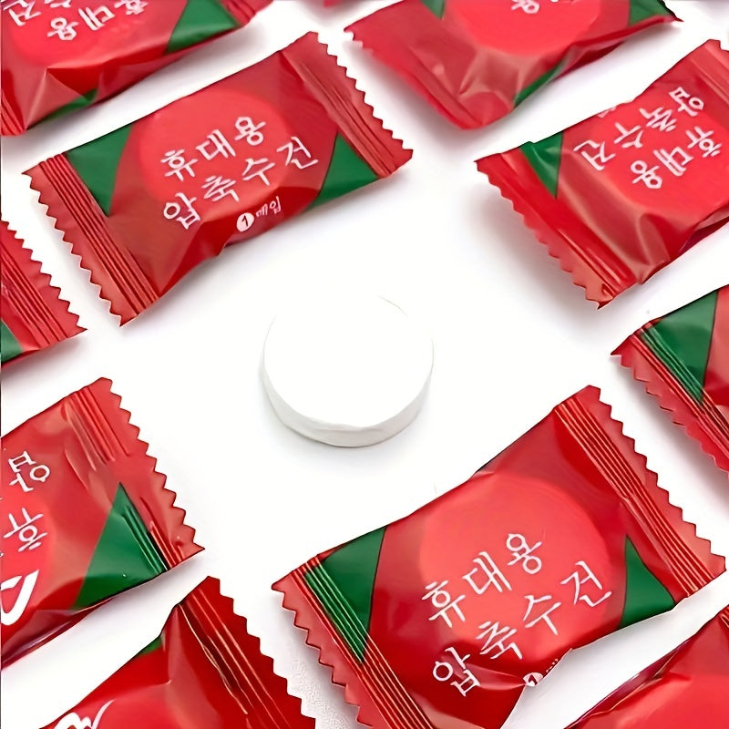 20pcs Compression Travel Disposable Towel Wet Wipes Pack