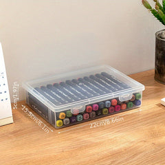 Large Capacity Pencil Case Transparent Plastic Storage Box