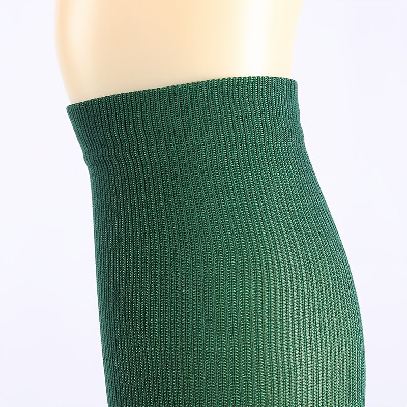 1pair Christmas Element Compression Stockings for Outdoor Activities