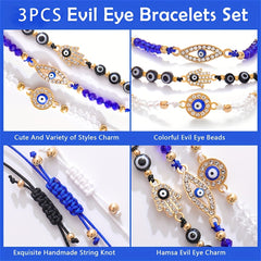 Evil Eye Bracelets Mexican Handmand String Kabbalah Mal De Ojo Protection