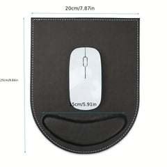 PU Leather Mouse Pad Non Slip Mouse Wrist Pad