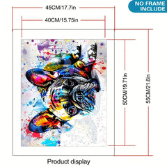 DIY Paint by Numbers French Bulldog Kit 39x50cm