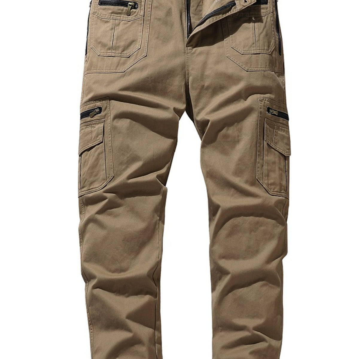Men's Cargo Pants Spring/Autumn Casual Loose Straight Fit Multiple Pockets