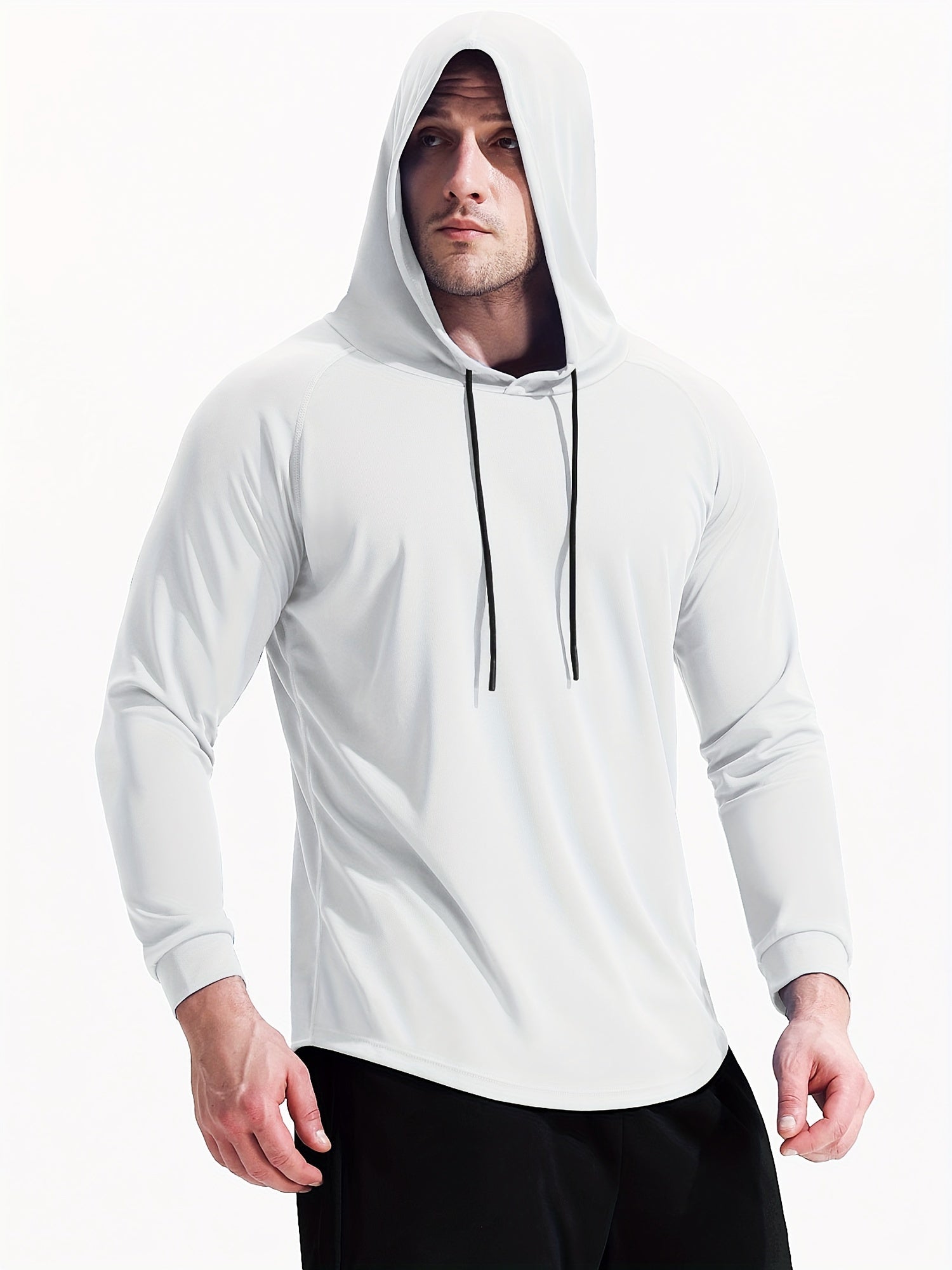 Men's Loose Casual Hooded Shirt for Training Fitness Gym