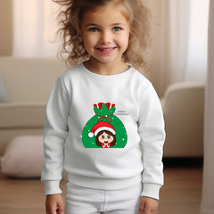 Merry Christmas Print Graphic Crew Neck Long Sleeve Sweatshirt