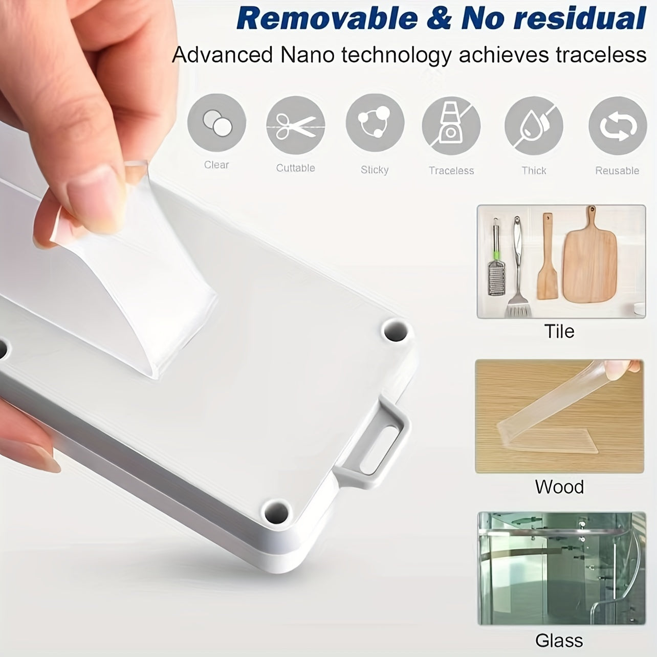 Nano Tape Transparent Double-sided Adhesive for School Office Home