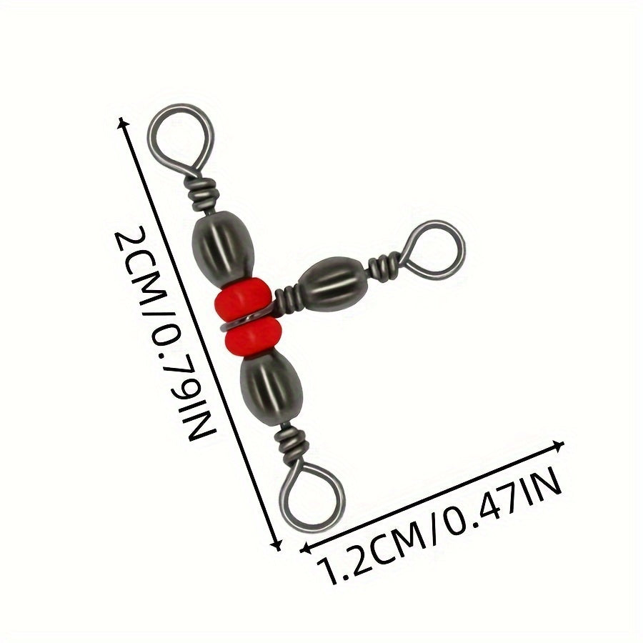 10Pcs Fishing Buckle 360 Degree Mini Rotating Ring Fish Hook Bait Connector