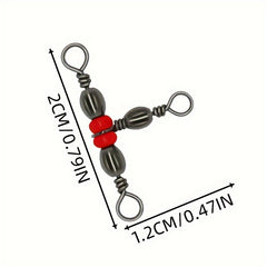 10Pcs Fishing Buckle 360 Degree Mini Rotating Ring Fish Hook Bait Connector