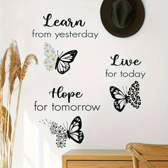 Butterfly Wall Sticker Inspirational Phrase 29 97 44 Winter Year