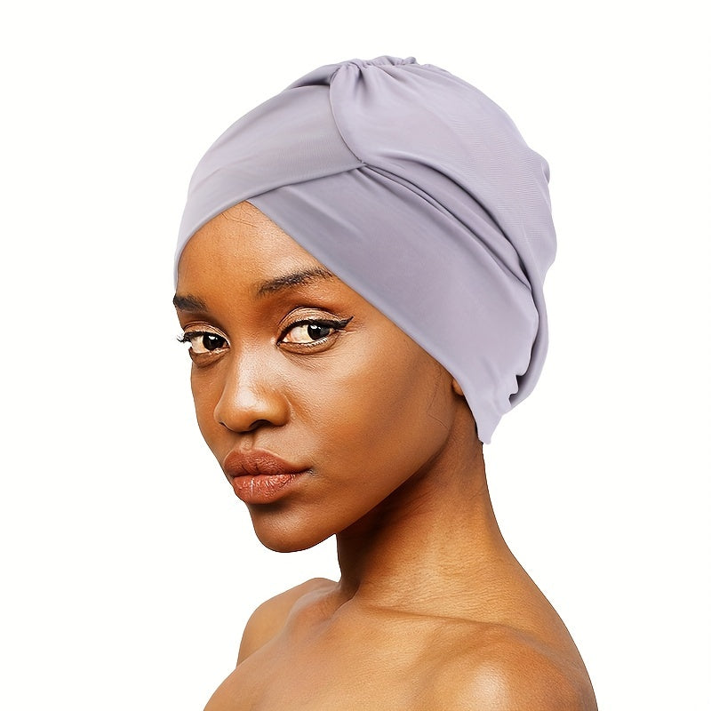 Women's Turban Cap Solid Ruched Inner Cap Underscarf Bandana Beanie Chemo Hats