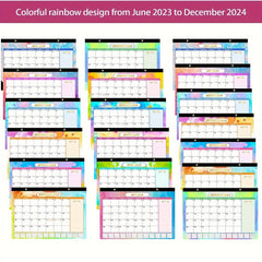 18-Month Academic Desk Calendar, Julian Dates, School Home Office