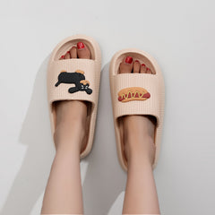 Women's Hot Dog Slides Platform Shoes